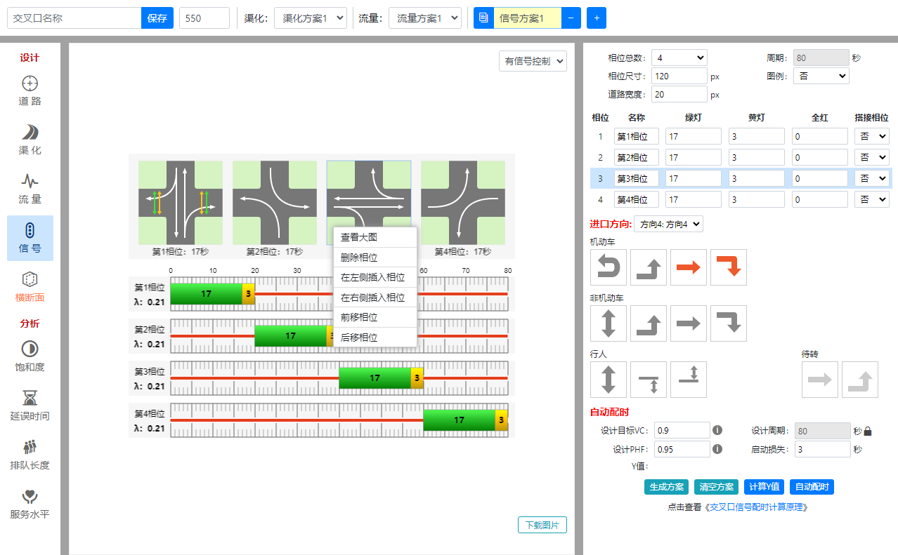 RoadGee信号控制相位顺序调整